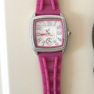 Judith Ripka Pink Ladies Stainless Steel Watch